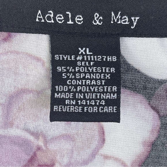 Adele & Mae XL Boho Women's Ruffled Tiered Drapey Flowy Floral V-Neck Blouse - Picture 11 of 12